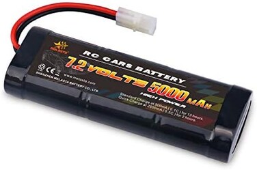 melasta 7.2 Volt 5000mAh Flat Ni-MH High Power Battery Packs with Tamiya Discharge Connector for RC Racing Cars, RC Truck, RC Tank, RC Boat Aircraft,RC Airplane, RC Helicopter