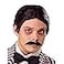Rubie's mens The Addams Family Gomez and Mustache Kit costume wigs, Gomez, One Size US, Black, One size