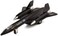 Kinsmart - Black X-Planes Air force SR-71A Blackbird Die Cast Jet Plane Toy with Pull Back Action