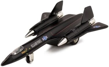Kinsmart - Black X-Planes Air force SR-71A Blackbird Die Cast Jet Plane Toy with Pull Back Action