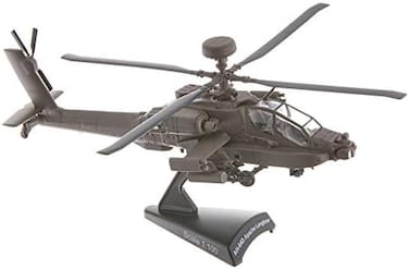 Daron Postage Stamp Boeing AH-64D Apache Longbow 1/100 Scale Diecast Display Model with Stand,Medium