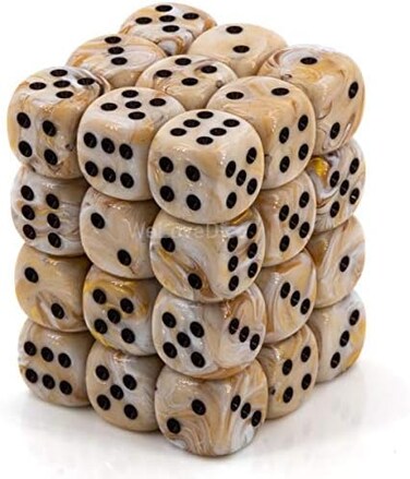 Chessex Dice: Chessex - Marble - 12mm D6 (x36)