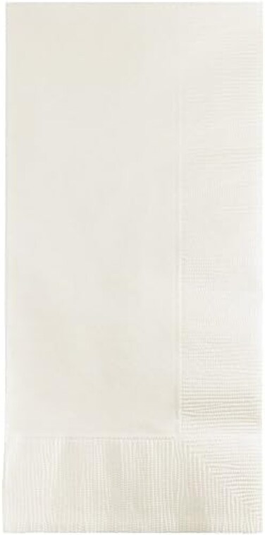 Creative Converting Touch of Color 2-Ply 50 Count Paper Dinner Napkins, White