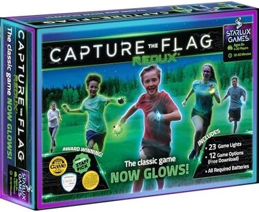 Starlux Games Capture the Flag REDUX: a Nighttime Outdoor for Youth Groups, Birthdays and Team Building a Unique Glow-in-The-Dark Gift