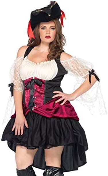 Leg Avenue Women's Plus Size Wicked Wench Pirate Costume Adult Sized Costumes