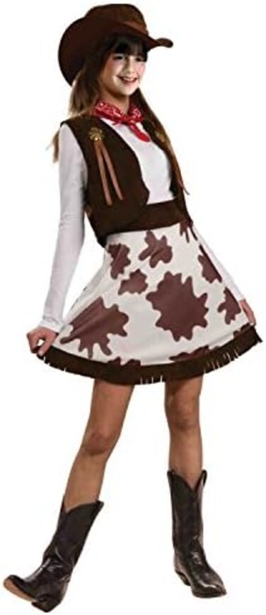 زي تنكري جيرلز سويتهارت كاجيرل، صغير، أسود، أبيض