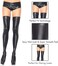 Leg Avenue Women's Wet Look Thigh High Stockings, Black