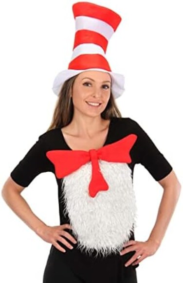elope Dr. Seuss Cat in the Hat Deluxe Costume Kit For Adults and Kids