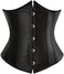 Kranchungel Underbust Corsets for Women Black Corset Top Waist Trainer Fashion Bustier Plus Size Corset, Black, S