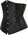Kranchungel Underbust Corsets for Women Black Corset Top Waist Trainer Fashion Bustier Plus Size Corset, Black, S
