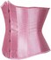 Kranchungel Underbust Corsets for Women Black Corset Top Waist Trainer Fashion Bustier Plus Size Corset, Pink, XL