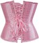 Kranchungel Underbust Corsets for Women Black Corset Top Waist Trainer Fashion Bustier Plus Size Corset, Pink, XL