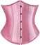 Kranchungel Underbust Corsets for Women Black Corset Top Waist Trainer Fashion Bustier Plus Size Corset, Pink, XL