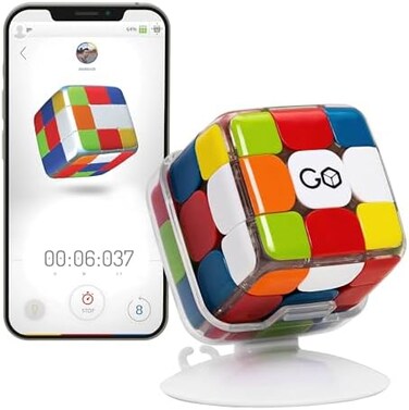 GoCube Go Cube The Connected, Smart Rubik's Puzzle Cube: Game and STEM Toy for Speed and Competition, GC33A SP