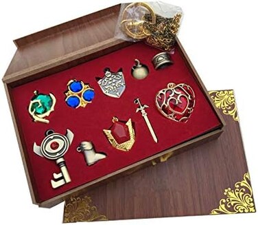 CHAOZI0 The Legend of Zelda Twilight Princess &amp; Hylian Shield &amp; Master Sword finest collection sets keychain/necklace/jewelry series
