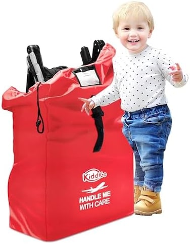 Kiddi Go Travel Stroller Bag For Airplane Gate Check Bag For Stroller - Standard or Double Stroller Travel Bag For Airplane   Water- Resistant, Sturdy, Designed