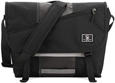 OIWAS Large Messenger Bag for Men Crossbody Shoulder Bags 15.6 Inch Laptop Briefcase Computer Bag Satchel Travel Work College Black