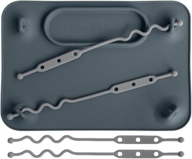 سجادة العاب اطفال   سجادة سيليكون لاصقة للأطفال الرضع والصغار مع 4 أرجل قابلة للتعديل لتعليق الألعاب   تحافظ على مسافة بعيدة عن طاولة الألعاب، آمنة للغسل في الطاولات، خالية من مادة BPA   تتضمن غطاءً لل