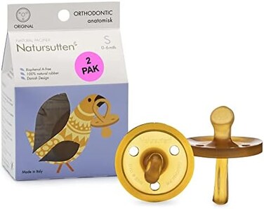 لهايات ناتورسوتن للأطفال من عمر 0 ​​إلى 6 أشهر - دفتر من القطعتين، لها أصلية من المطاط الطبيعي للمضغ والناعمالي من مادة BPA للأطفال حديثي الولادة - صنع في إيطاليا