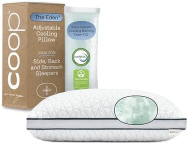 سرير كوين جودز متوسط ​​الحجم من أيدن كوين للنوم على الظهر والبطن والجانب - سرير جل تبريد ميموري فوم ناعم - CertiPUR-US/GREENGUARD Gold