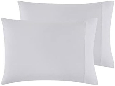 غطاء وسائد من Empyrean - وسائد بيضاء مجموعة من 2، غطاء وسائد من الألياف الدقيقة بحجم قياسي، أغطية وسائد كوين للتبريد، مقاومة للبقع البيضاء