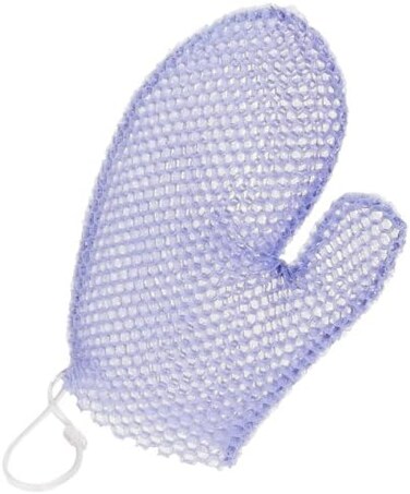 Supracor Spa Bath Mitt Body Exfoliator Face Antibacterial Scrub Sponge (Purple)