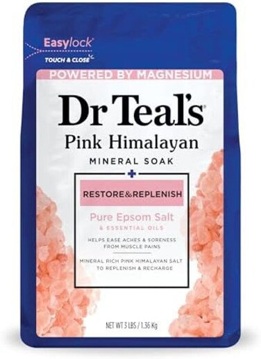 Dr Teal's Dr. Teal's Epsom Bath Salt Pink Himalayan Mineral Soak, 1.36Kg