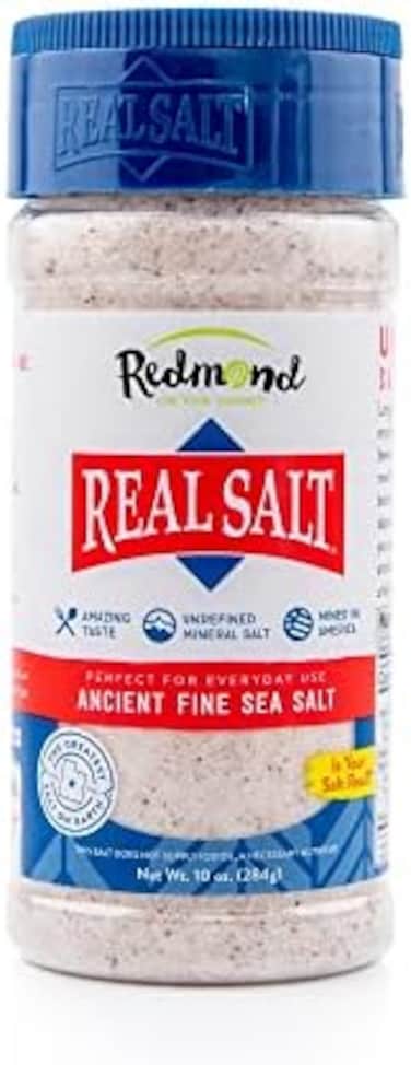 REDMOND Real Sea Salt - Natural Unrefined Organic Gluten Free Fine, 10 Ounce Shaker (1 Pack)