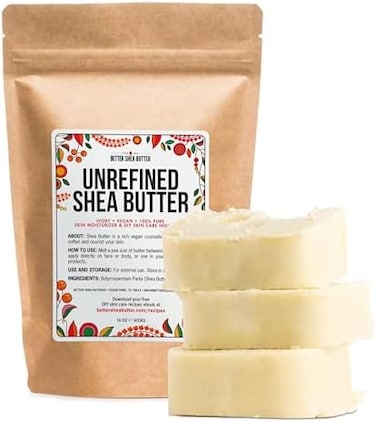 Better Shea Butter Unrefined African - Ivory, 100% Pure &amp; Raw - Moisturising and Rich Body for Dry Skin - Suitable for All Skin Types - Use Alone or in DIY Whipped Body s - 470ml (0.5kg) Bar