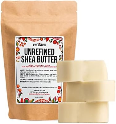 Better Shea Butter Unrefined African - Ivory, 100% Pure &amp; Raw - Moisturizing and Rich Body for Dry Skin - Suitable for All Skin Types - Use Alone or in DIY Whipped Body s - 8 oz Bar