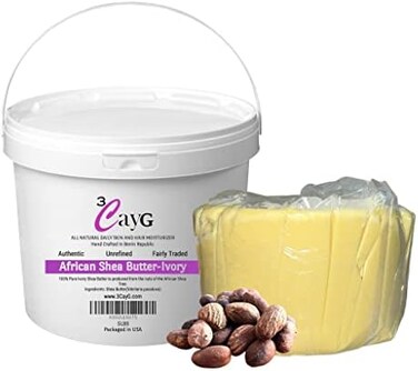 3CayG Direct Raw African Shea Butter 2.3kg Pail