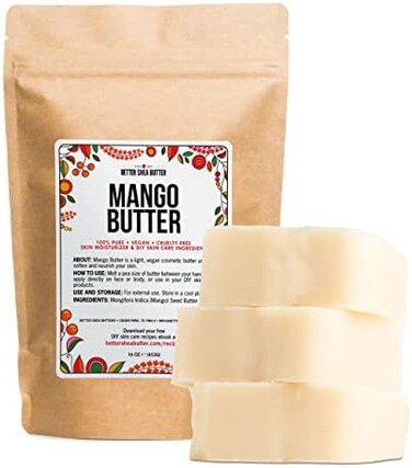 Better Shea Butter Mango - Pure &amp; Fresh - Amazing Moisturizer, Use Alone or in DIY Body s, Soaps, Lotions and More - Lighter Consistency than - Unscented - 1 lb (16 oz)