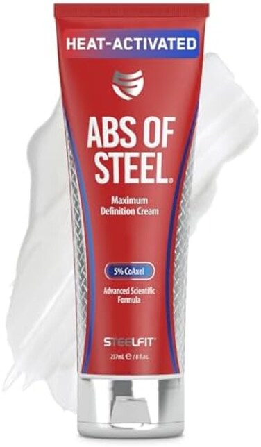 SteelFit Abs of Steel   Heat-Activated Maximum Definition Cream for Men &amp; Women   Skin Firming Lotion for Sculpting Abs   L-Carnitine Supplement   Pre &amp; Post Workout (8 fl oz)