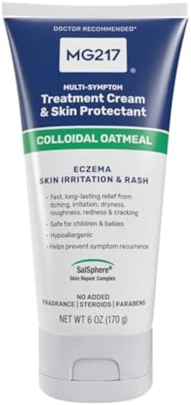 MG217 Eczema Body Cream with 2% colloidal Oatmeal, 6 Oz - for Eczema, Rash &amp; Dermatitis