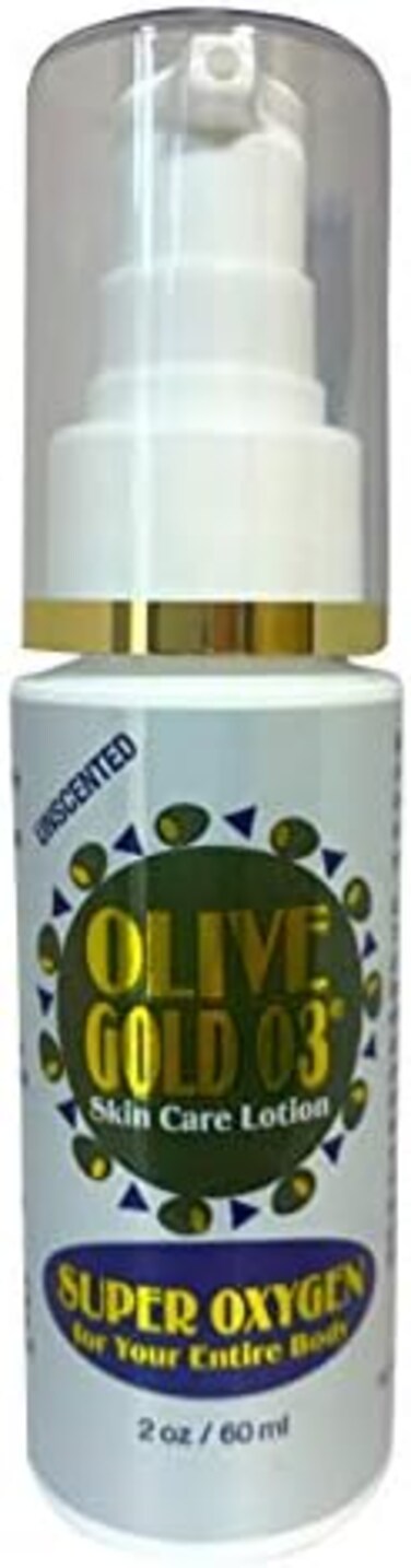 Olive Gold 03 O3 Skin Care Lotion- Ozonated Oil Super Oxygen (2 oz)