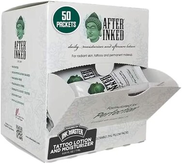 After Inked Tattoo Moisturizer &amp; Aftercare Lotion Pillow Packs dispensers (50-pack)