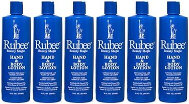 RUBEE Hand &amp; Body Lotion 16 Ounce (473ml) (6 Pack)