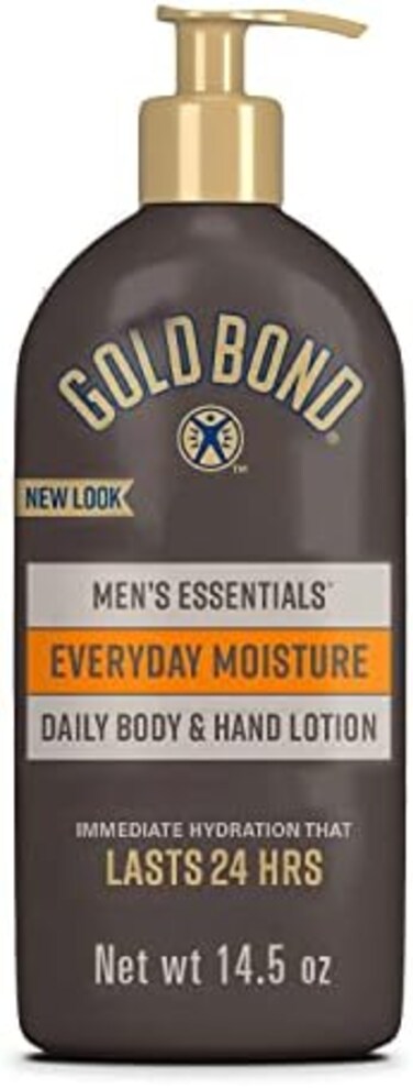 Gold Bond Men's Essentials Everyday Moisture Daily Body &amp; Hand Lotion, 14.5 oz., With Vitamin C, Body Moisturizer