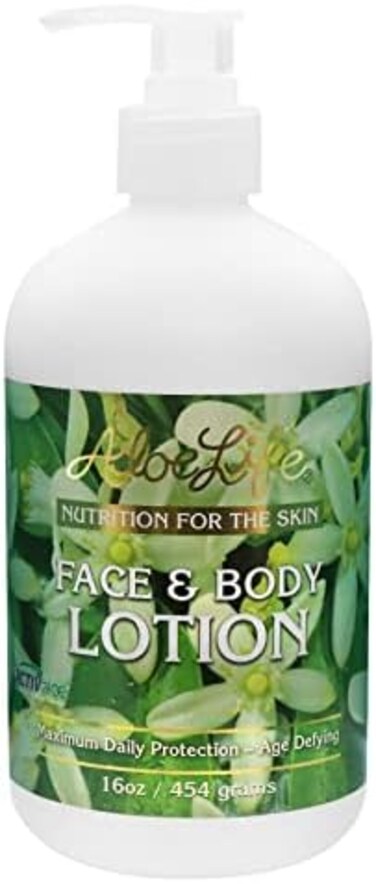 Aloe Life Face and Body Lotion, Lubricates, Protects and Moistens the Skin, Formulated for All Skin Types, Great for Sensitive and Damaged Skin (16 oz)