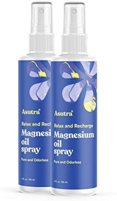 ASUTRA Pure Zechstein, All-Natural Magnesium Oil Spray Value Set, Ultra-Pure and Effective, Rapid Transdermal Absorption, Can Reduce Joint Pain, Headaches, Anxiety, and More, Two 4 oz. Bottles
