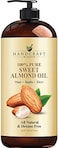 Handcraft Blends 100% Pure Sweet Almond Oil &ndash; All Natural Premium Therapeutic Grade &ndash; Huge 16 OZ - Carrier Oil for Aromatherapy, Massage, Moisturizing Skin &amp; Hair