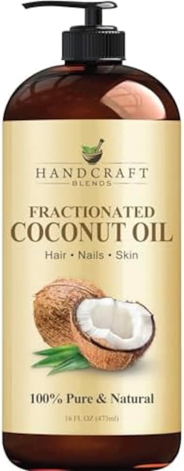 Handcraft Blends Fractionated Coconut Oil &ndash; 100% Pure &amp; Natural Premium Therapeutic Grade &ndash; Huge 16 Fl Oz (Pack of 1) - Coconut Carrier Oil for Aromatherapy, Massage, Moisturizing Skin &amp; Hair