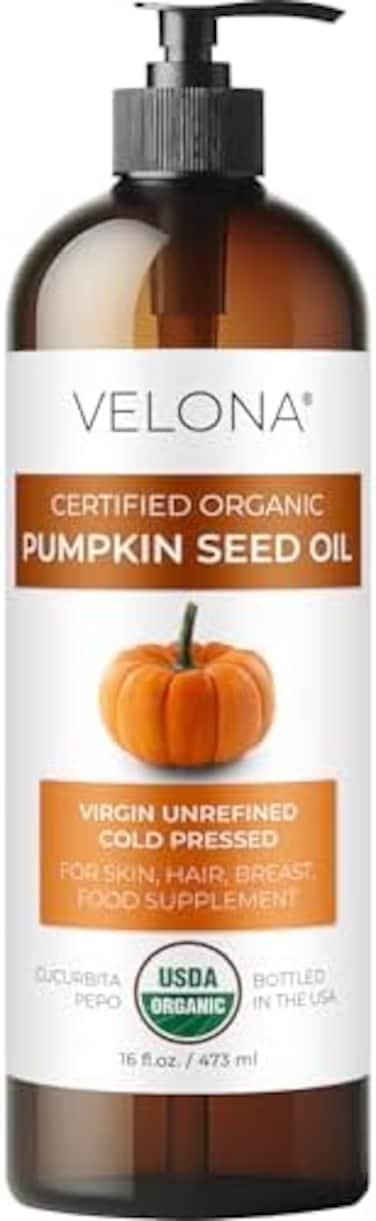 velona Pumpkin Seed Oil USDA Certified Organic - 16 oz   100% Pure and Natural Carrier Oil   Unrefined, Cold Pressed   Cooking, Face, Hair, Body &amp; Skin Care   Use Today - Enjoy Results