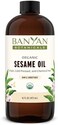 Banyan Botanicals Sesame Oil, Certified Organic, 16 oz - Pure, Unrefined - The Most Traditional of All Oils Used in Ayurveda, Good for Vata &amp; Kapha