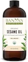 Banyan Botanicals Sesame Oil, Certified Organic, 16 oz - Pure, Unrefined - The Most Traditional of All Oils Used in Ayurveda, Good for Vata &amp; Kapha