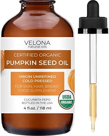 velona Pumpkin Seed Oil USDA Certified Organic - 4 oz   100% Pure and Natural Carrier Oil   Unrefined, Cold Pressed   Cooking, Face, Hair, Body &amp; Skin Care   Use Today - Enjoy Results