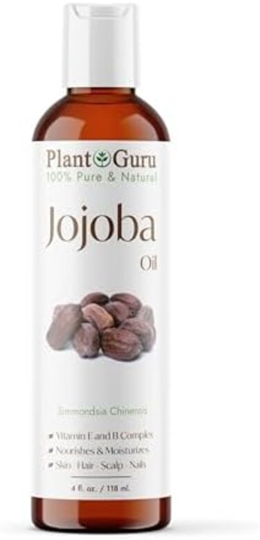 Plant Guru Jojoba Oil 4 ounce. Cold Pressed pure Pure Natural Carrier- Skin, Body and Hair Moisturizer. Works For Massage, aroma therapy