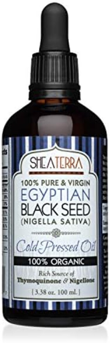 Shea Terra Organics - Egyptian Black Seed Oil (Certified Organic, Cold Pressed), 3.38 oz