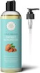 Pure Body Naturals Sweet Almond Oil for Hair and Skin, 100% Pure and Cold Pressed, Hexane Free, Skin Moisturizer, Nails, Therapeutic Massage, Carrier Oil - by 16 Fl. Ounce (Label Varies)