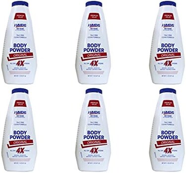 AMMENS Original Medicated Body Powder, 11 oz., Pack of 6